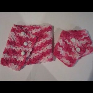 Valentines Day Set for Mother Daughter a Cowl Set